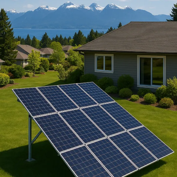 backyard grid-tied-solar system